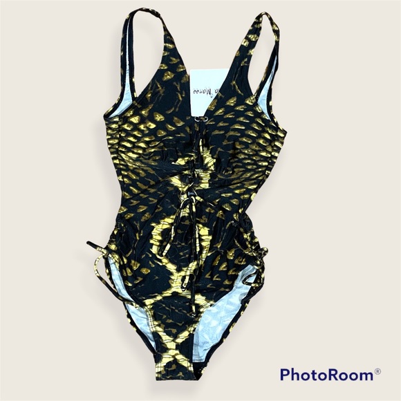 NWT LISA MAREE SNAKE PRINT BATHING SUIT SIZE XS - Picture 5 of 7